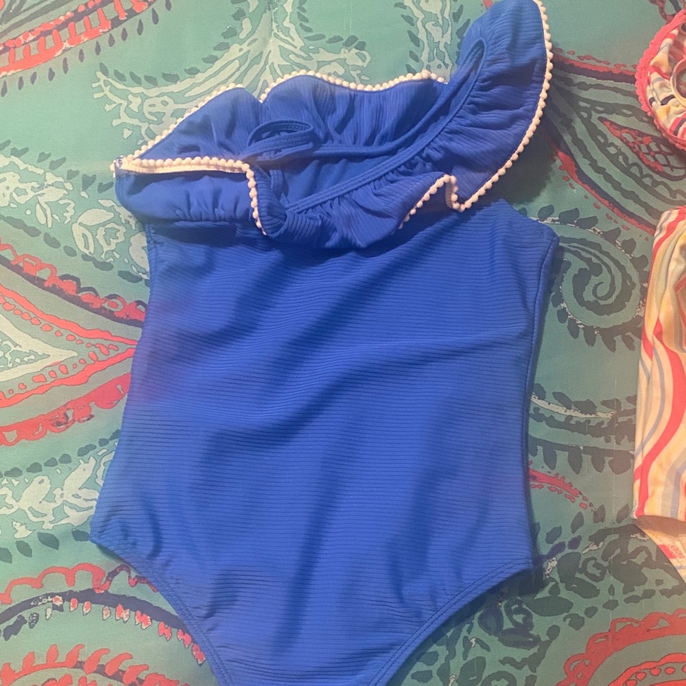 Wonder Nation Blue One Piece with White Trim